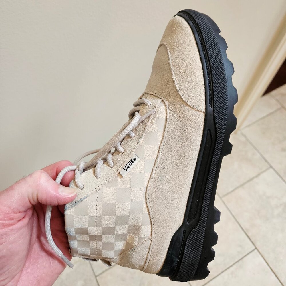 Vans Women's Suede "Cold Weather" High Top Sneaker Boots, Cream, Sz 8.5 - Picture 13 of 16